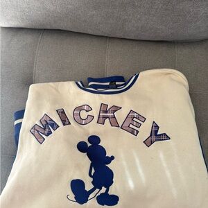 Disney Mickey Mouse Cream and Blue Kids Sweatshirt